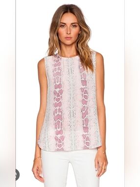 Equipment Lyle Python Tank Top in Desert Rose Multi Size S